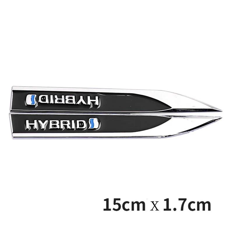Metal Badge for Car Side Bumpers Stickers for Toyota HYBRID Synergy Drive Prius Camry Rav4 Crown Auris 2 Pieces