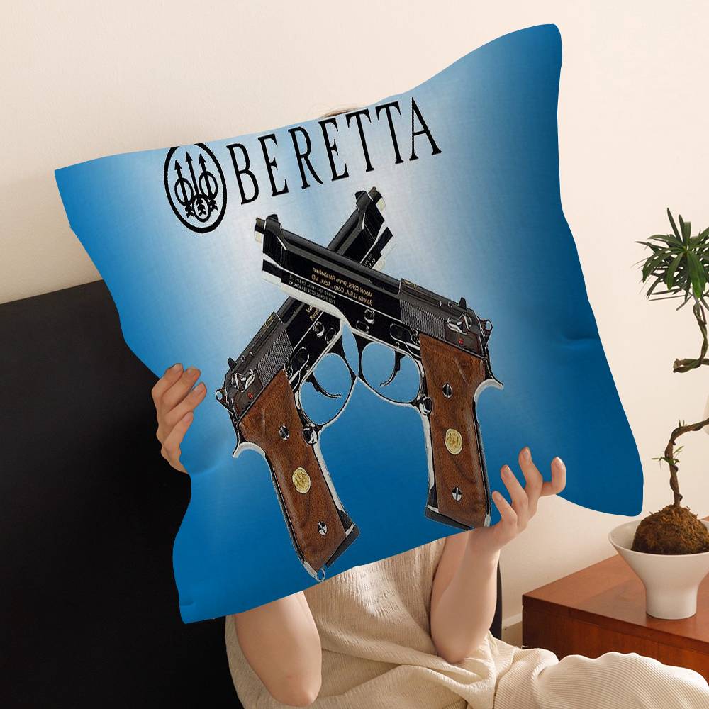 G-Gun B-Beretta Cushion Cover Pillowcase Upholstery Sofa Throw Pillow Home Decor Pillowcas