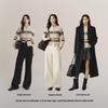 Peacebird Women's Colorblock High-Neck Double-Zip Knit Cardigan