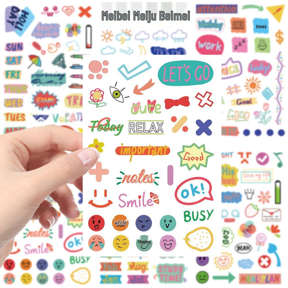 8 Hand-Drawn Watercolor Doodle Stickers for Planner, Journal, and Phone Decoration