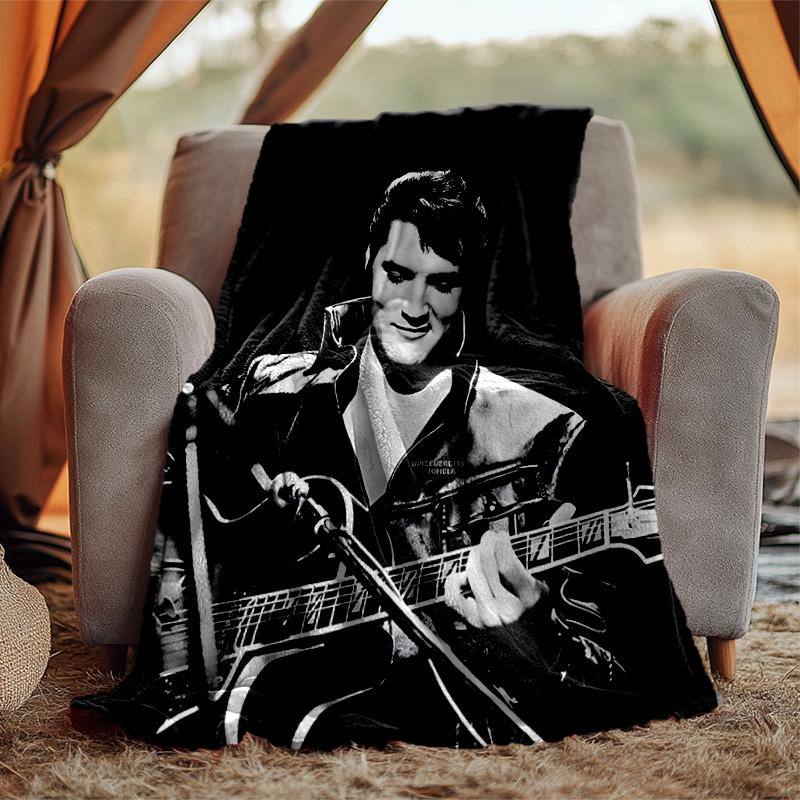 Elvis Flanelldecke Weich Warm Ganzjahresdecke, Design für Camping, Autoreisen, Wandern Sofa, Bett, Büro Perfektes Geschenk für Partys