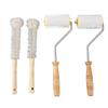 4PCS Honey Extractor Uncapping Needle Roller Wood Handle Honey Uncapper Tools for Extracting Beekeep