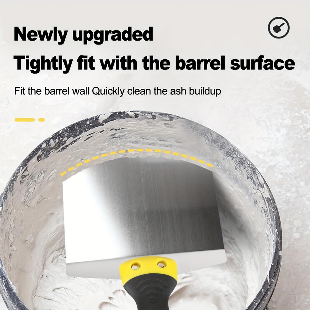 Stainless Steel Curved Trowel, Fan-Shaped Plaster Spatula, Thickened Bricklayer's Tool for Oil Workers, Ash Scraper