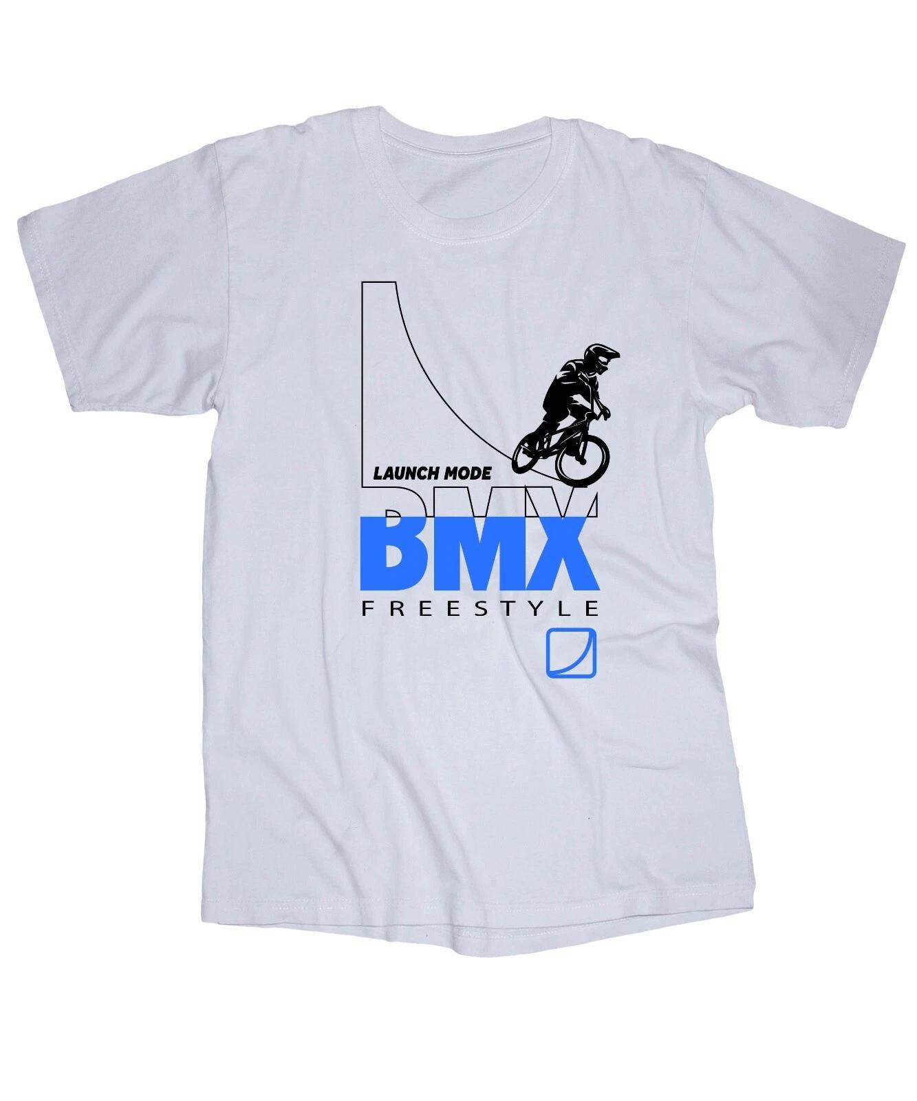 Launch Mode BMX Freestyle white T-shirt GT HARO MONGOOSE SE BIKES SKYWAY REDLINE L