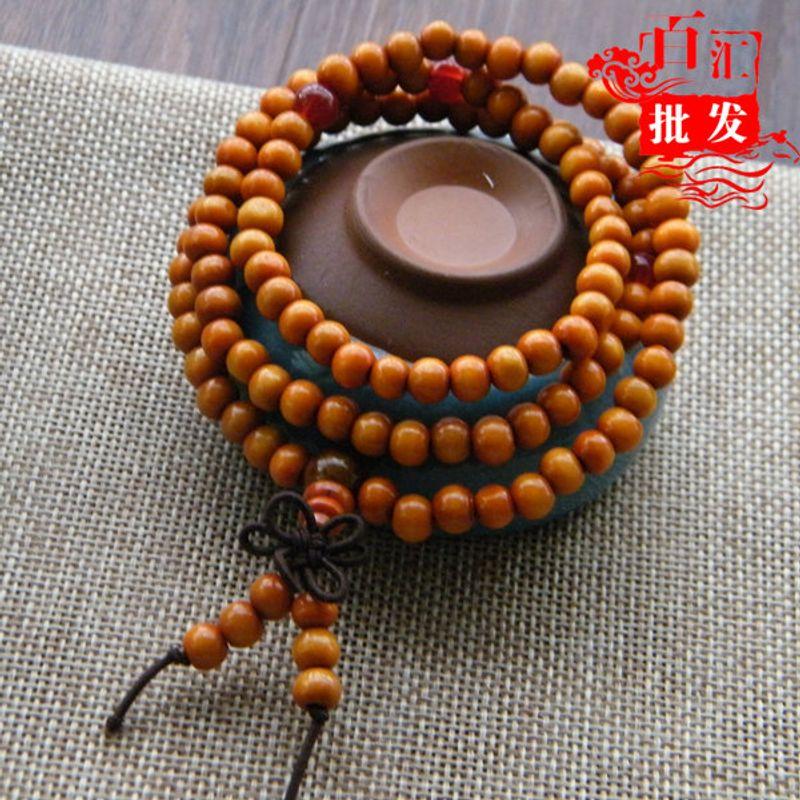 

Men s Bodhi Seed Yiwu Stall Buddha Beads Bracelet 6mm yellow three-ring beads