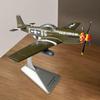 1:72 P51D Fighter Model Attack Aircraft Toy Ornament Realistic with Base Airplane for Bar