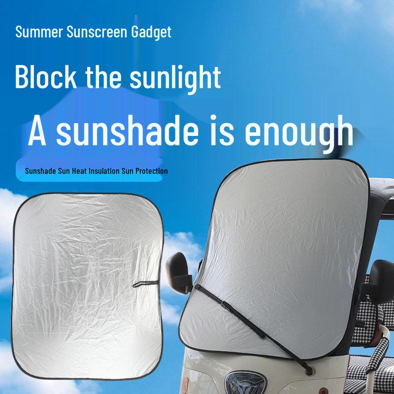 

Universal Sunshade Baffle for Three- and Four-Wheeled Vehicles – Heat Insulating Interior Glass Panel Cover