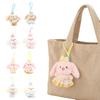 Doll Pendant, Mini Size Portable Keychain Pendant, Soft Velvet Fabric Scarf Bunny Design Doll for Bags Keys Backpacks Accessories