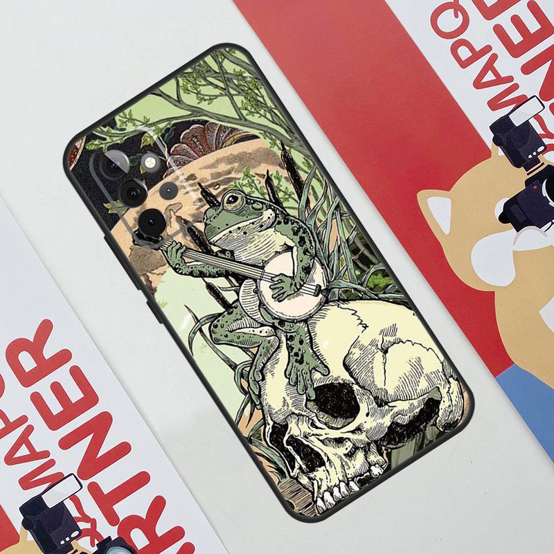 Vintage Retro Frog Mushrooms Case For Samsung Galaxy A36 A35 A55 A06 A16 A26 A56 A53 A32 A52 A33 A13 A14 A34 A54 A17 A15