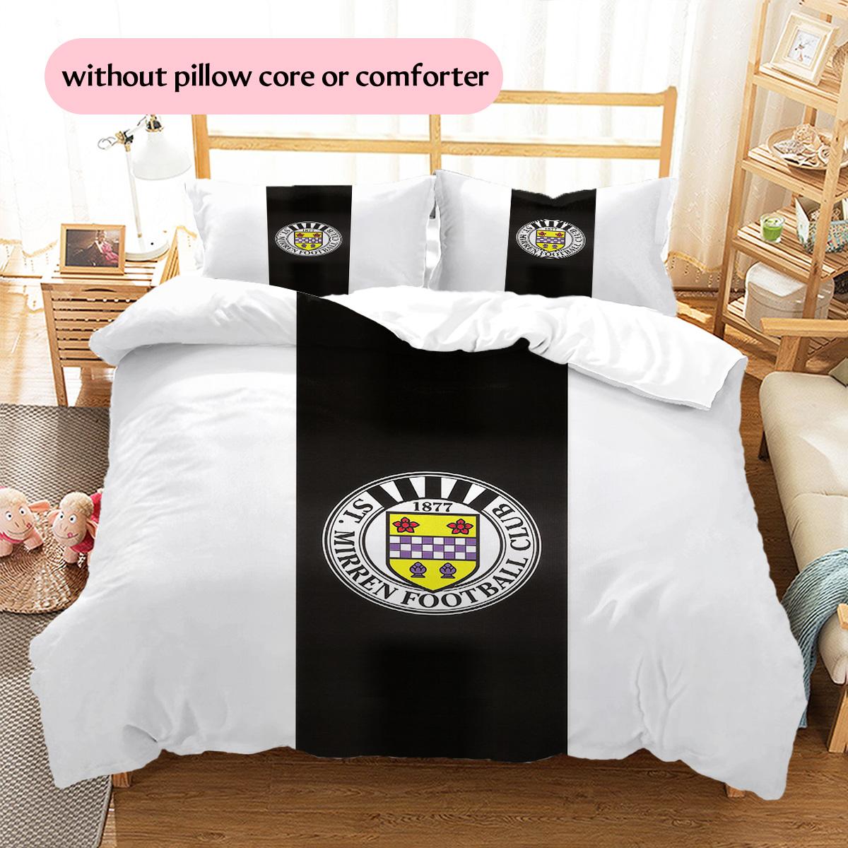 

St Mirren Pattern Bedding Quilt Set Home Decoration Gift (1 * duvet cover + 2 * pillowcase without core) 135x200cm