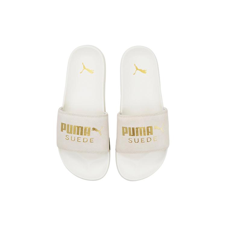 New PUMA Lead Cat 2.0 Suede Classic Slide 'Marshmallow' 384872-02