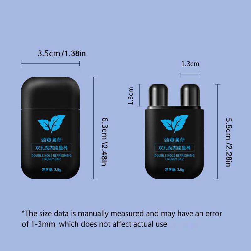 3Pcs Combinations Of Nasal Energy Stick Double Hole Energizing Energy Bar Aromatherapy Nasal Inhaler Energy Vapors Stick