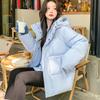 Women's 2025 Winter Korean-Style Hooded Down Jacket - Petite, Thick, and Warm White Duck Down Coat