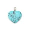 Herzförmiger Naturstein Anhänger Tigerauge Amethyst Jade Kristall Stein Charms Für DIY Exquisites Halsketten Schmuckzubehör