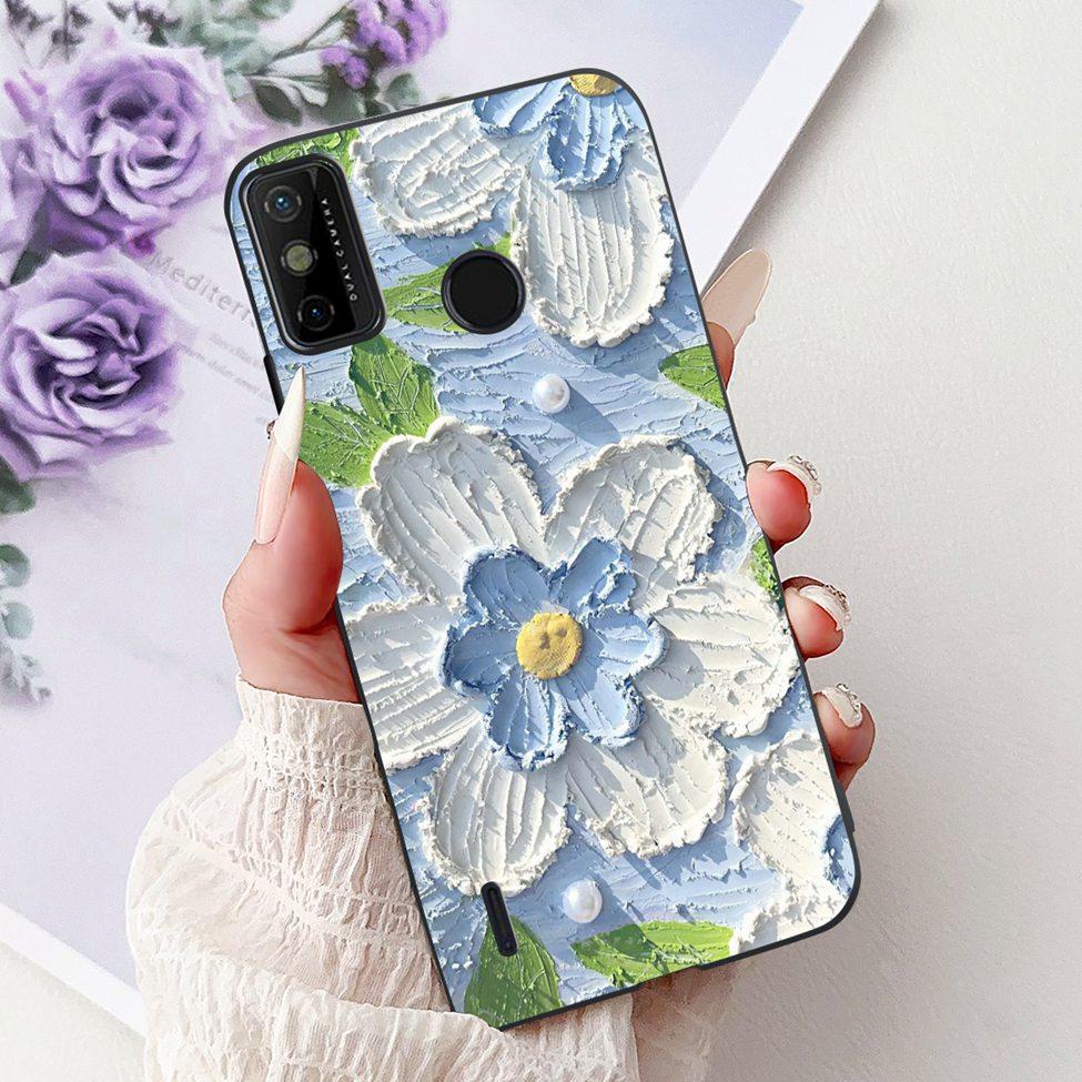 For Tecno Spark 6 Go KE5j KE5k Case For Tecno Spark Go 2020 KE5S Cover Silicone Cute Fashion Flowers Funny Painted Back Cover