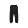 Li-Ning Sports Lifestyle Series Solid Color Drawstring Cuffed Casual Pants Women bottoms Black AKLU028-3