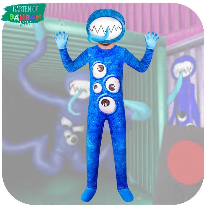 New Halloween Cosplay Costume For Children In Banban Garden Blue Cartoon Style