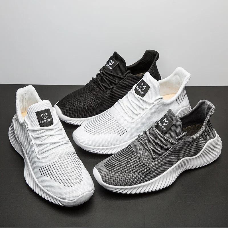 Fashion Summer Men's Sneakers Breathable White Fashion Gym Casual Lightweight Walking Plus Size Shoes 2025 Zapatillas Hombre