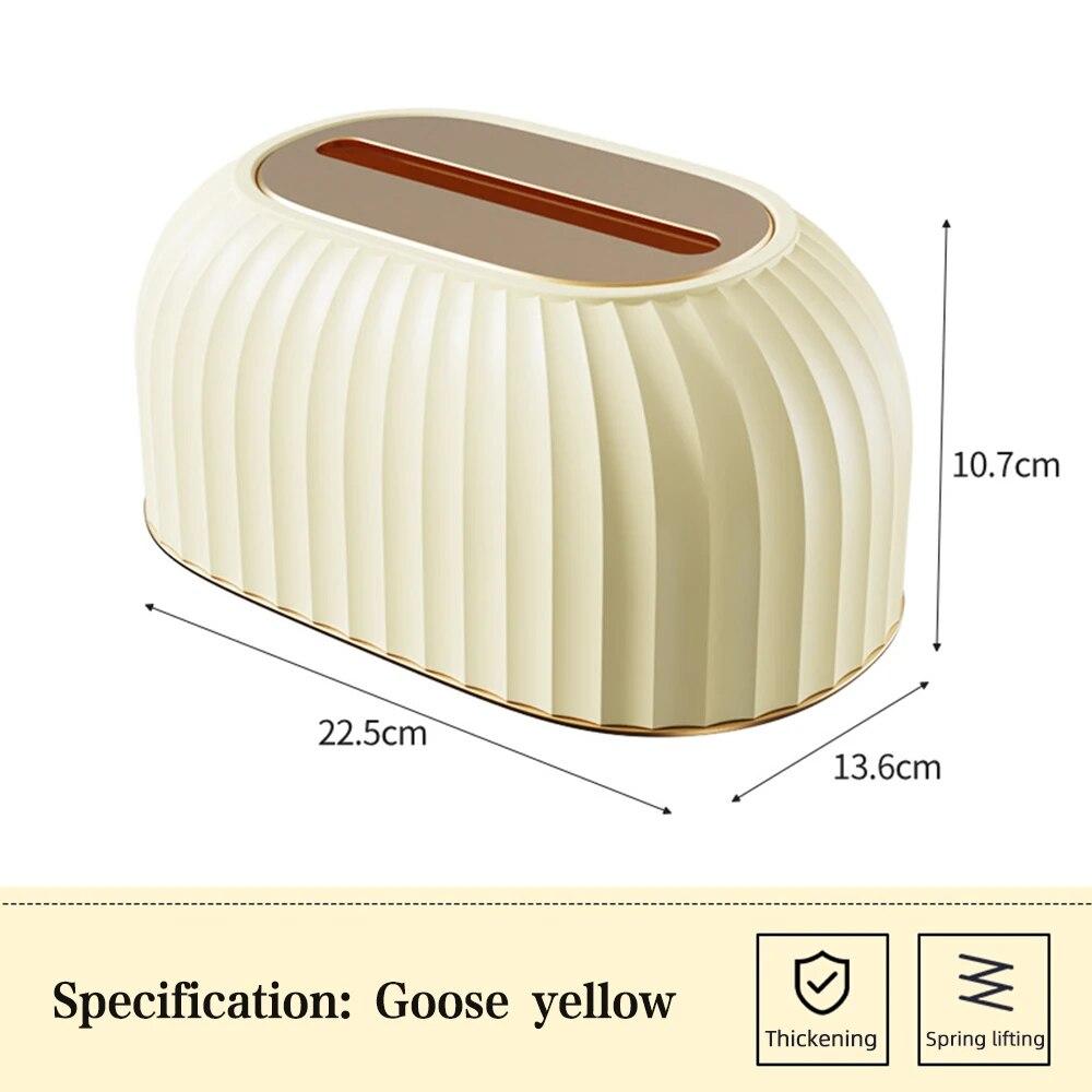 Luxury Tissue Box Desktop Tissue Organizer Shell Tissue Container Case Paper Holder Napkin Holder Household Storage Box