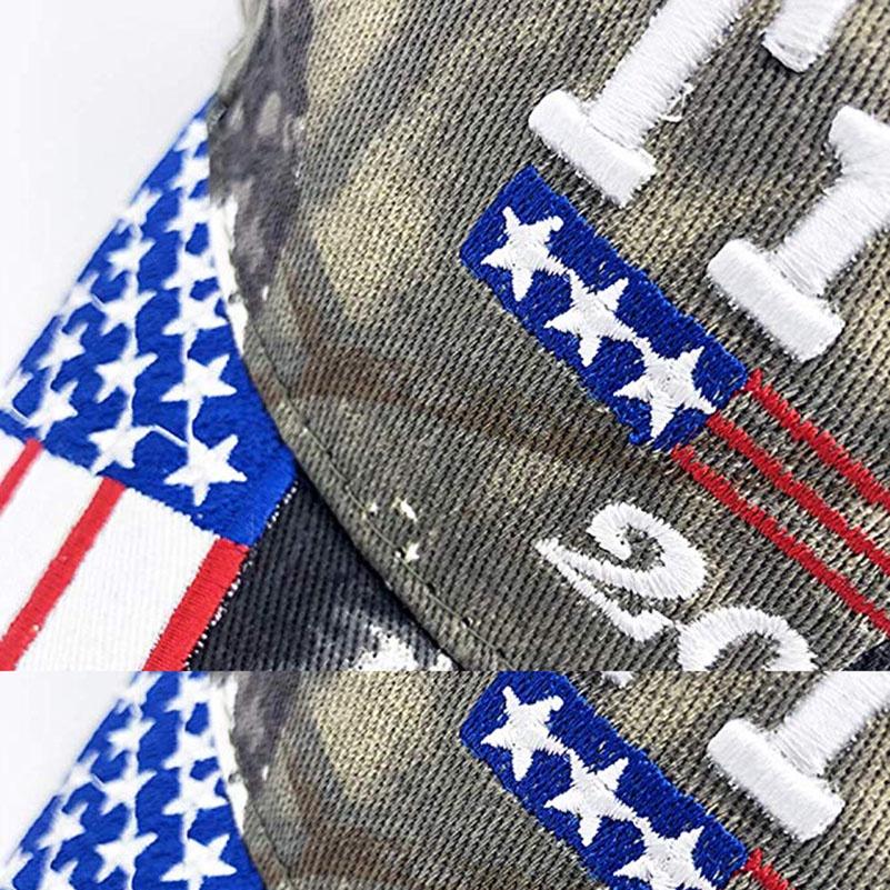 Camo Trump 2020 Hat Keep America Great Baseball Hat Embroidered Flag American