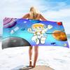 Galaxy Astronaut Beach Towel,Beach Blanket Large Microfiber Shower Bath Towels Yoga Towel,Soft Water Absorbent Beach Throw