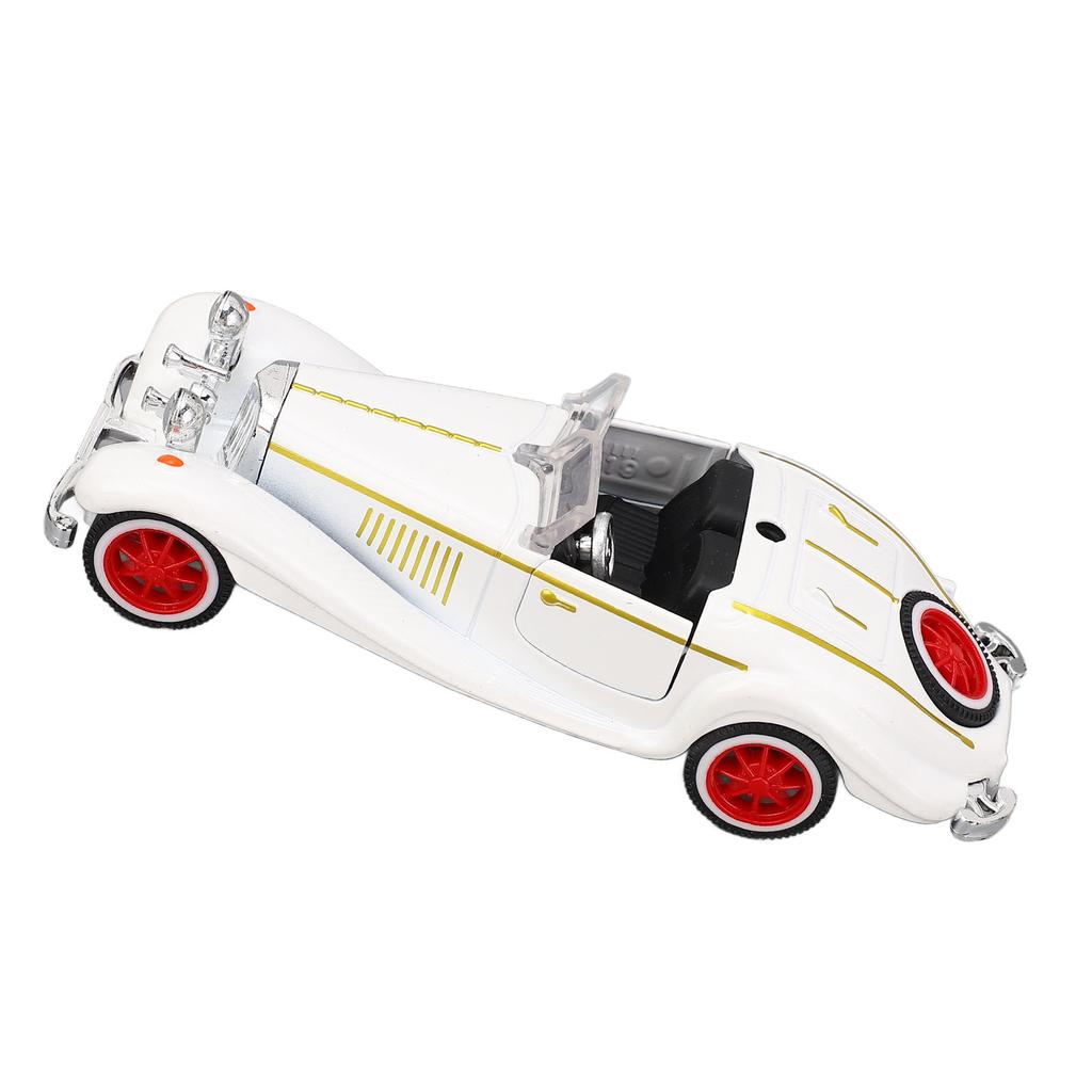 1:32 Scale Vintage Convertible Car Model Alloy Diecast Model Car Toy for Kids Birthday Gift White