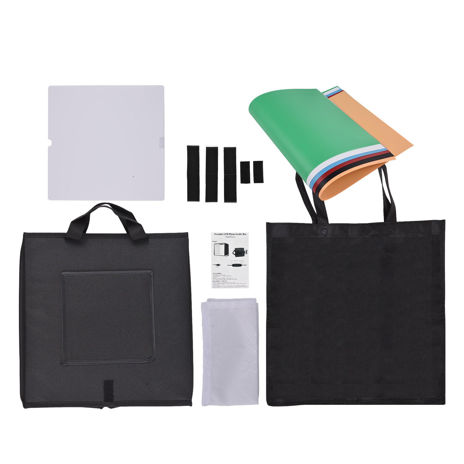 

25x25x25см Компактная светодиодная палатка-лайткуб Складная настольная фотостудия Лайтбокс Палатка для фотосъемки S