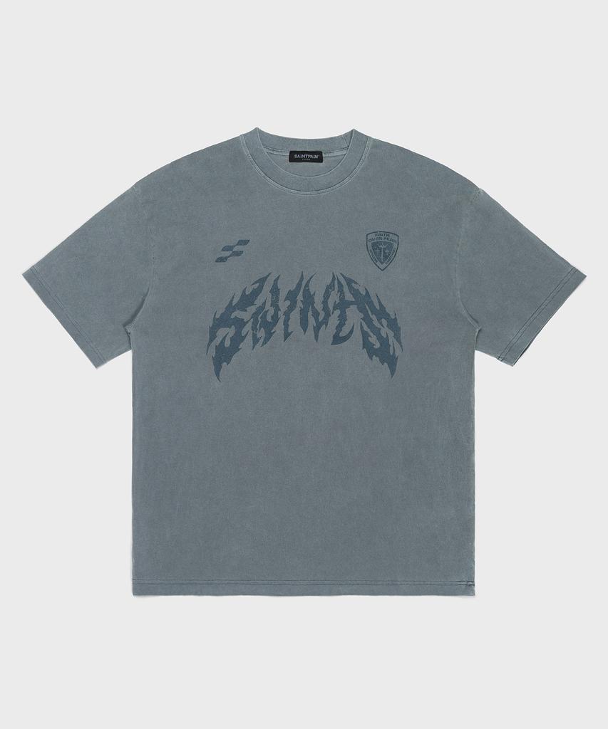 SAINTPAIN Sp Metal Pigment Short Sleeve T-Shirt Blue