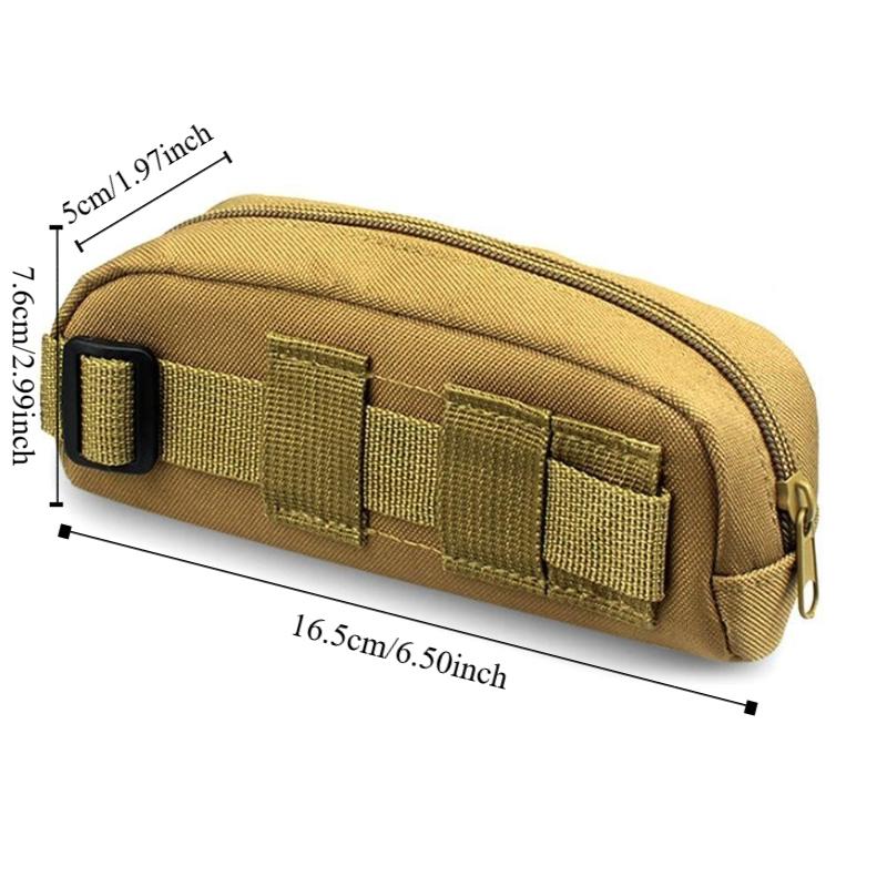 Large Capacity Zipper Sunglasses Bag Waist Hanging Eyeglasses Case Bag Outdoor