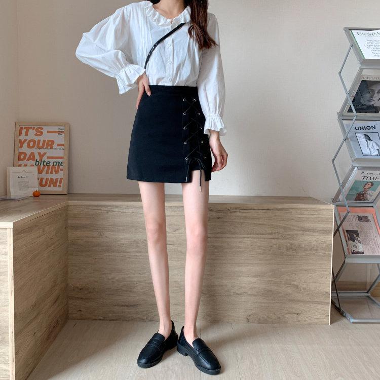 Summer High Waist Asymmetric Short Skirt With Tie Detail For Casual Womens Fashion