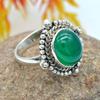 Natural Green Onyx Ring With Gemstone 925 Sterling Silver Ring Handmade Stone Solid Boho Chic Stone Jewelry for Women - 5.77 Gms