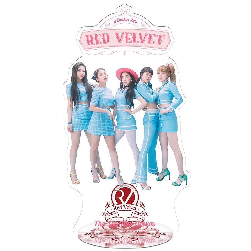 Exquisite Red Velvet Acrylic Standee Featuring Yeri Irene For Elegant Table Decor
