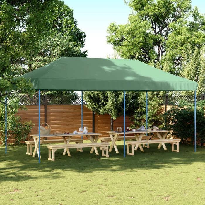 VidaXL Collapsible Pop-Up Party Tent Green 580x292x315 Cm, Tent, Awning Tent, Gazebo Awning, Gazebo Tent, 4004936
