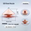 High-Speed Laser Cutting Nozzle for Sheet Metal - Purple Copper, Single/Double Layer