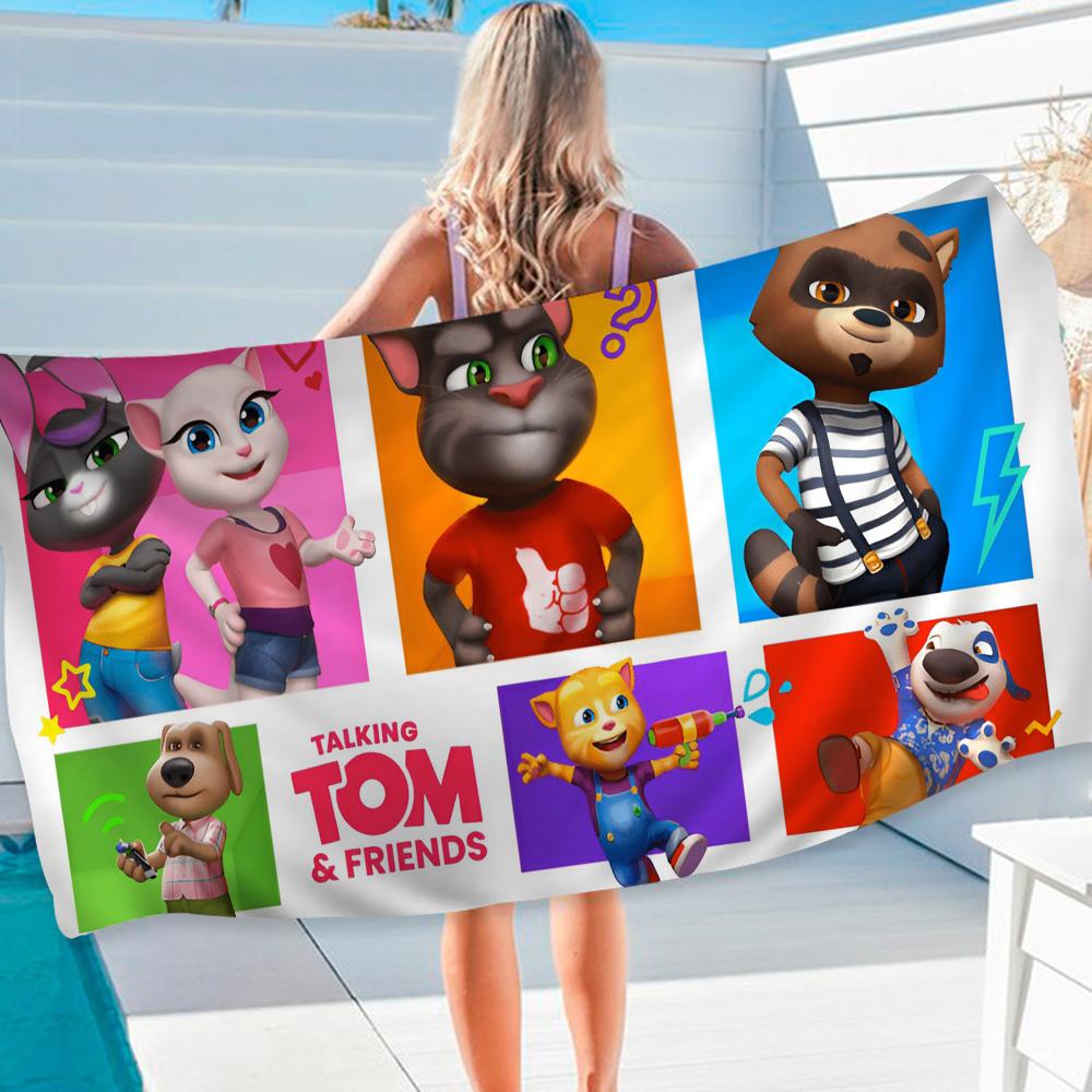 T-Talking T-Tom E A-Amici Telo Mare Colorati Asciugamani da Bagno Per Ragazza Microfibra Asciugatura Rapida Personalizzato Senza Sabbia Spiaggia Yoga Spa