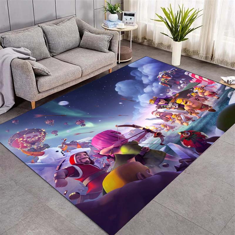 Game Archer Mage Character Print Area Rug Dark Blue Background Floor Carpet Game Fans Living Room Bedroom Home Decor Mat