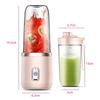 Mini mixer 40W Juice blender mini portable quick blender cup personal size rechargeable USB Double cup Pink