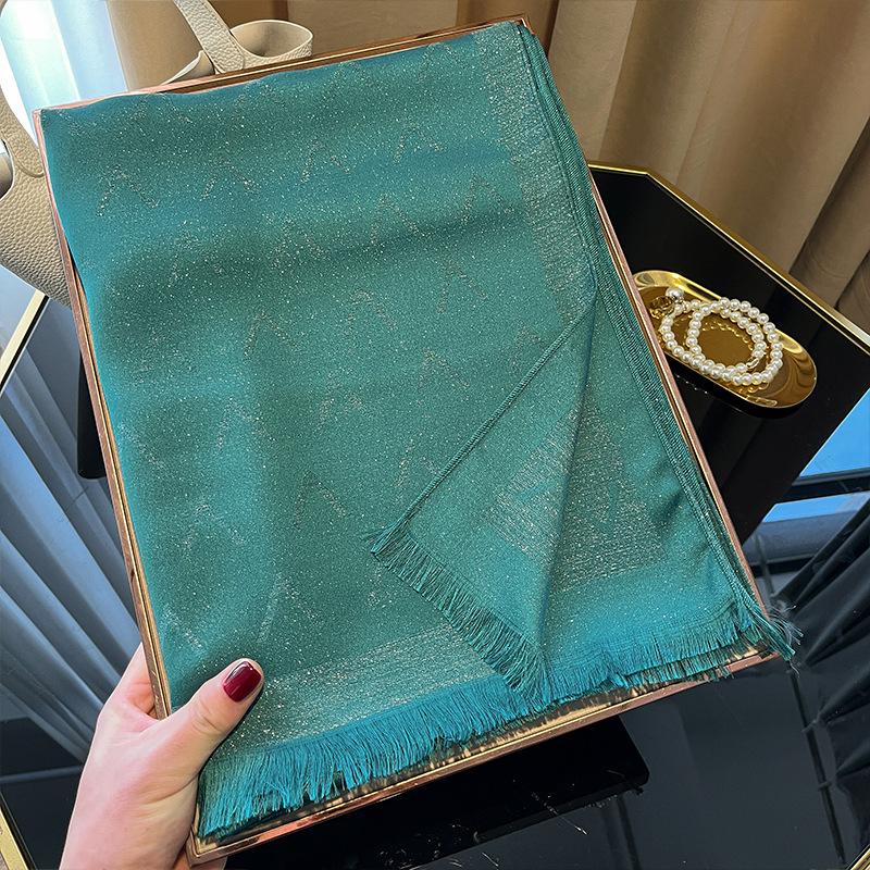 

Весенний шарф из искусственного шелка, Теплая декорация с буквами, Шаль от солнца, Корейская версия хлопкового шарфа из тенселя для женщин