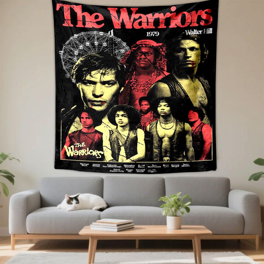 The Warriors 1979 Tapestry Wall Hanging, Walter Hill Gang Movie Art, Retro Cult Wall Decor for Bedroom Man Cave