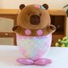 Mermaid Capybara Plush Toy Transformed Into Fishtail Kapibala Doll Children's Companionship Gifts for Girls