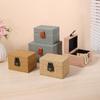 Rattan Texture Stylish Storage Box With Lid For Desk Accessories Decoration