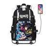 Demon Slayer Backpack Tanjiro Nezuko Anime Cosplay School Bag Luminous Night Light for Teens Adults