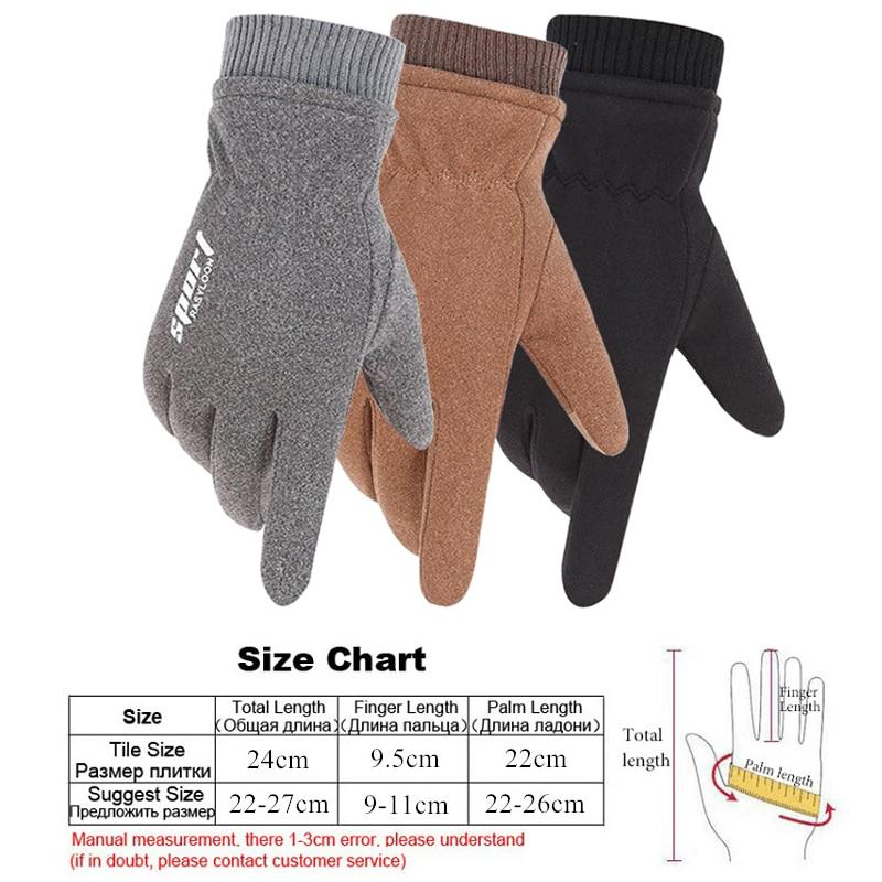 Winter Windproof Men's Gloves Outdoor Full Length Touch Screen Keep Warm Autumn Male Gloves