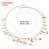 Hot Selling Monolayer Starfish Shell Pendant Hollow Out Alloy Waist Chain Beach Bikini Body Chain