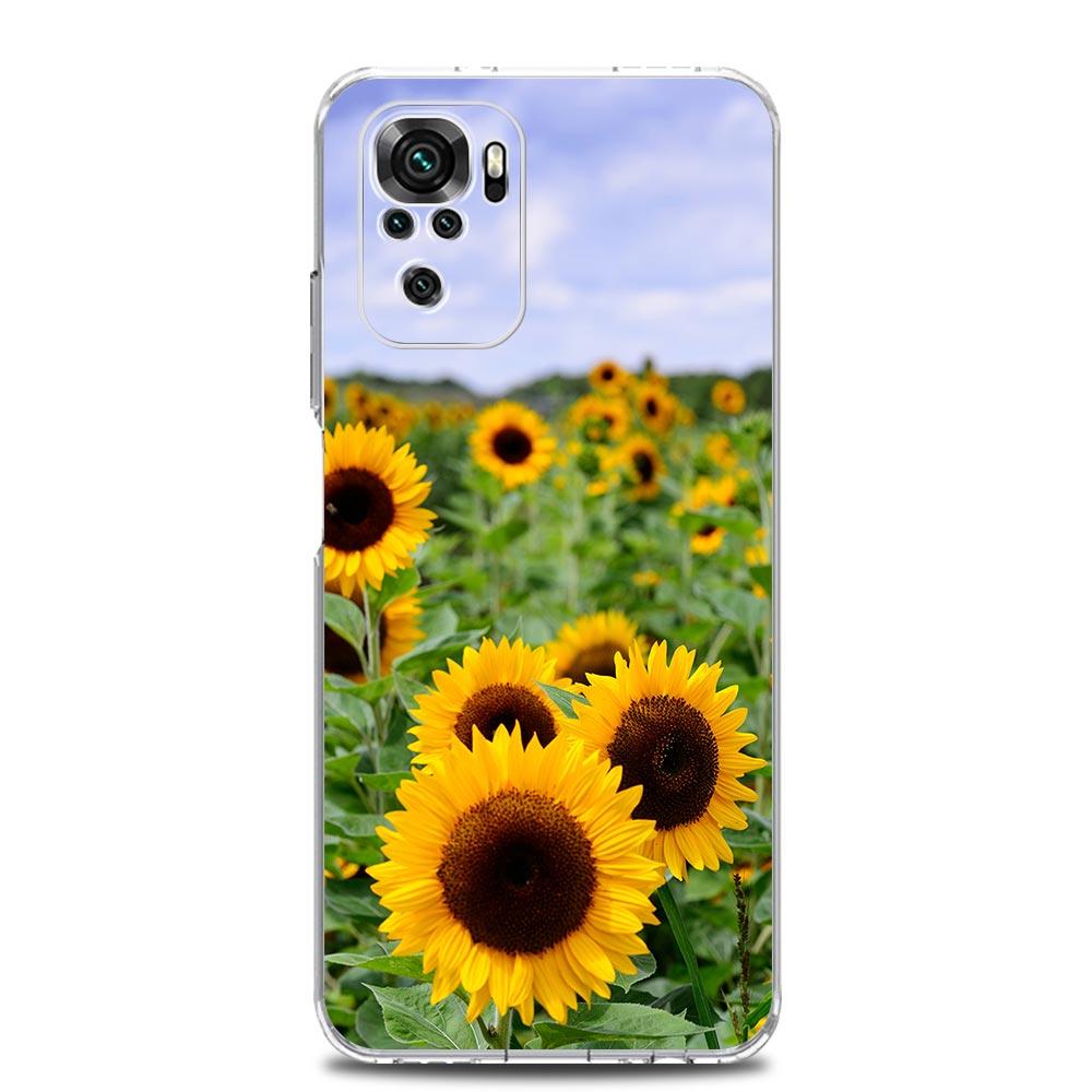Phone Case For Xiaomi Redmi Note 15 14 13 12 4G 10 11 Pro Plus 5G 14C 13C 12C 10C TPU Cover Pretty Sunflower Flower Summer