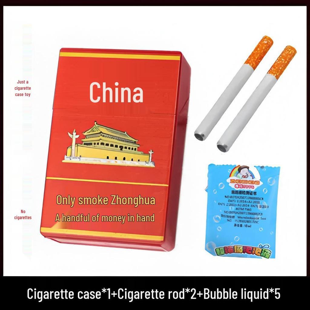 Bubble Blowing Cigarette Case Prank Toy - Adult Stress Relief & Quit Smoking Aid