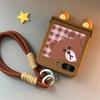 Ins Korea Cute Cartoon Bear Ears Case for Samsung Galaxy Z Flip7 Flip 6/5/4/3 for Motorola Razr 60 40 50 Ultra Japan Anime Cover