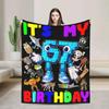 Funny Italian Brainrot Meme  Six Seven Birthday Blanket Soft Plush Throw for Sofa Bed Flannel Blanket Gift for Girls