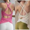 Two-piece Yoga Suit with Chest Pad with Fake Vest Sexy Running Training Beautiful Back Bra Pilates Fitness Sports Sleeveless Top
