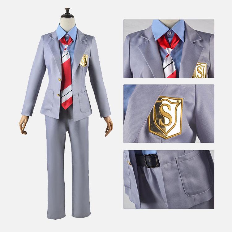 Anime Your Lie In April Miyazono Kaori Cosplay Kostüme Arima Kousei Synthetische Perücken Hosen Mantel Jacke Rock Schuluniform Mädchen